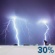 Monday Night: A chance of thunderstorms before 8pm, then a chance of showers after 2am.  Mostly cloudy, with a low around 59. Chance of precipitation is 30%.
